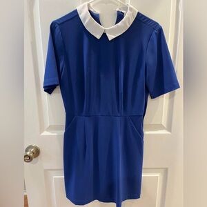 Forever 21 Blue and White Collared Dress